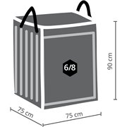Housse de protection pour coussins lounge 75x75x90cm  -  VEBA  - 61000039