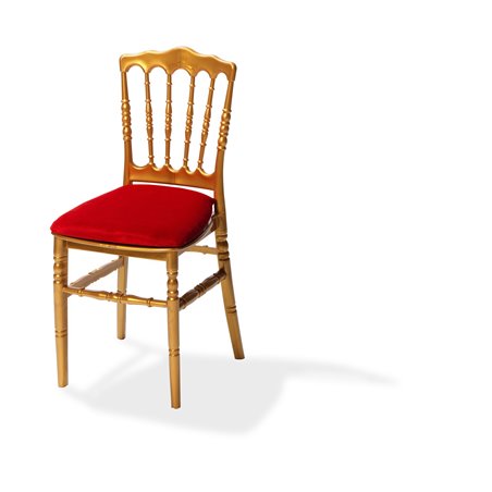 Galette de chaise en velours Bordeaux pour chaise Napoleon/Tiffany, 38,5x40x2,5cm (BxTxH), 50400CBR - Lot de  -  VEBA  - 50400CB