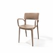 Wing chaise en plastique empilable avec accoudoirs, Beige sable, 50923 - Lot de  -  VEBA  - 50923