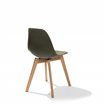 Keeve chaise empilable sans accoudoirs, Vert, structure en bois de bouleau et assise en plastique, 47x53x83cm (BxTxH), 505F01SDG
