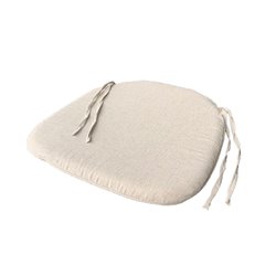 Galette de chaise rembourr&eacute;e, Ecru, pour chaise et tabouret de bar Crossback, 46x45x2cm (BxTxH), 50100CSHN - Lot de  -  VEBA  - 