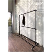 Porte-manteaux, grand avec 104 crochets, mobile et d&eacute;montable, extensible, 192x60x200cm (BxTxH), C10004 - Lot de  -  VEBA  - C10