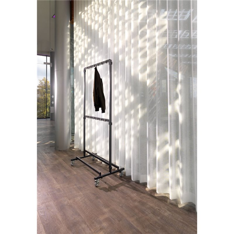 Porte-manteaux, petit avec 48 crochets, mobile et d&eacute;montable, extensible, 100x60x200cm (BxTxH), C10005 - Lot de  -  VEBA  - C100