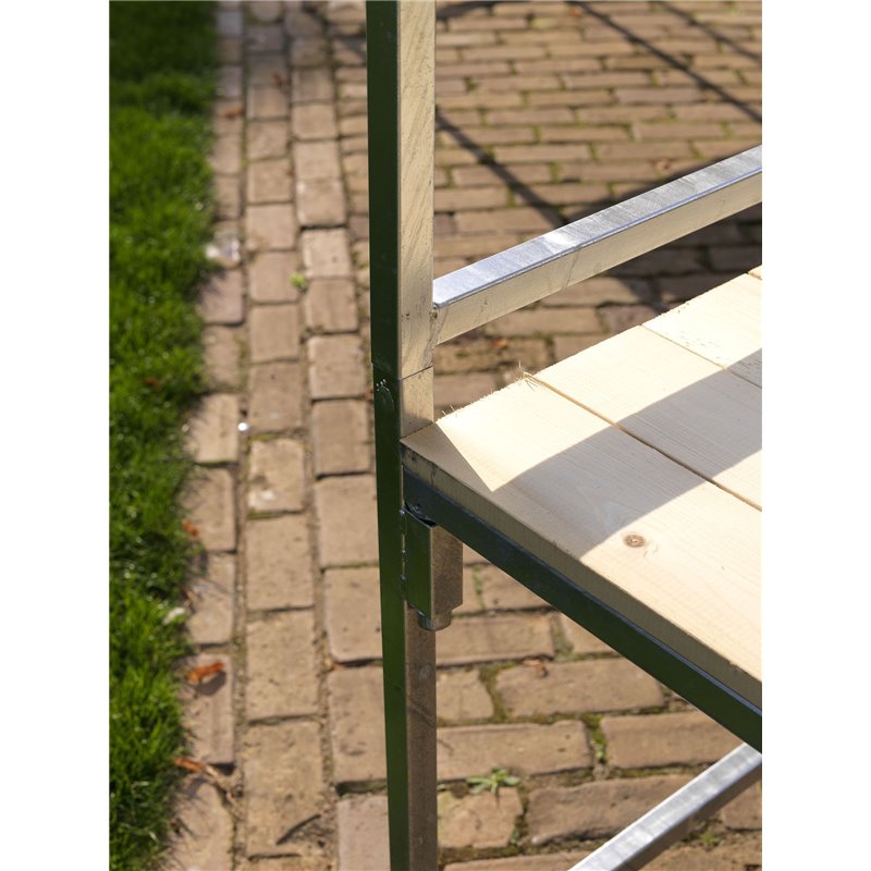 &Eacute;tal de march&eacute; Professional Rouge-Blanc, structure en acier, b&acirc;che PVC ignifuge, plateau en bois d'&eacute;pic&eacute;a, 200x151x232cm (BxTxH)