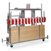 Chariot de transport pour &eacute;tal de march&eacute;, acier galvanis&eacute;, 241,5x72x198cm (BxTxH), T91500 - Lot de  -  VEBA  - T91500