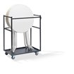 Petit chariot de transport pour tables hautes, 95x63x120cm (BxTxH), T90110 - Lot de  -  VEBA  - T90110