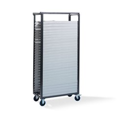 Chariot de transport pour 30 chaises pliantes de mariage, 93x47x195cm (BxTxH), T90400 - Lot de  -  VEBA  - T90400