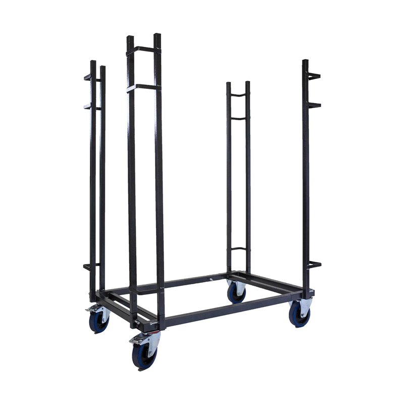 Chariot de transport pour tables de banquet rectangulaires, dimensions ajustables, 126-208x84-100x168cm (BxTxH), T90700 - Lot de