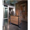 Chariot de transport pour tables de banquet rectangulaires, dimensions ajustables, 126-208x84-100x168cm (BxTxH), T90700 - Lot de