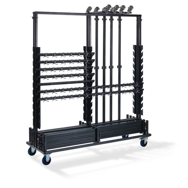 Grand chariot de transport pour 10 porte-manteaux complets, 186x60,5x201cm (BxTxH), T91800 - Lot de  -  VEBA  - T91800
