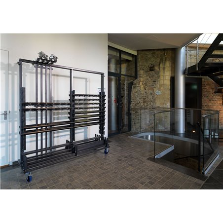 Grand chariot de transport pour 10 porte-manteaux complets, 186x60,5x201cm (BxTxH), T91800 - Lot de  -  VEBA  - T91800