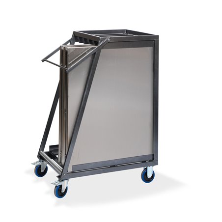 Chariot de transport pour 5 tables de travail pliantes en inox, 88x65x113cm (BxTxH), T91200 - Lot de  -  VEBA  - T91200