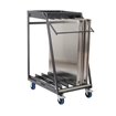 Chariot de transport pour 5 tables de travail pliantes en inox, 88x65x113cm (BxTxH), T91200 - Lot de  -  VEBA  - T91200