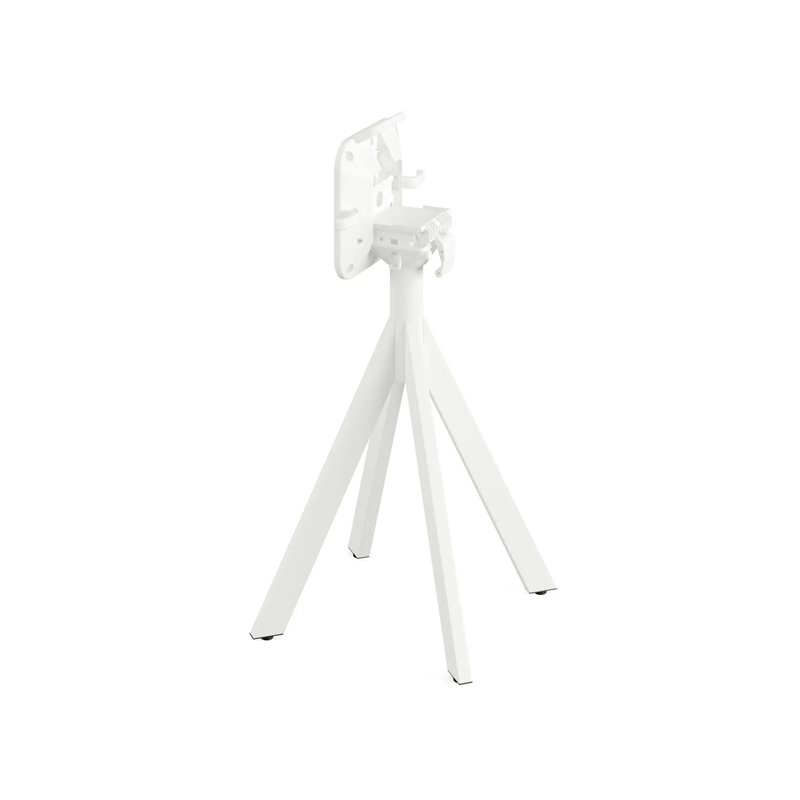 Infinity table de bistrot avec pi&egrave;tement blanc + plateau HPL Tropical Wood 70x70 cm - Lot de  -  VEBA  - 120021277