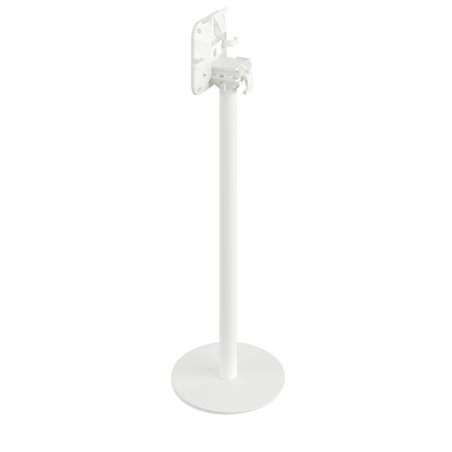 Urban mange-debout avec pi&egrave;tement blanc + plateau HPL noir &Oslash; 70 cm - Lot de  -  VEBA  - 130051070