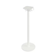 Urban mange-debout avec pi&egrave;tement blanc + plateau HPL noir &Oslash; 70 cm - Lot de  -  VEBA  - 130051070
