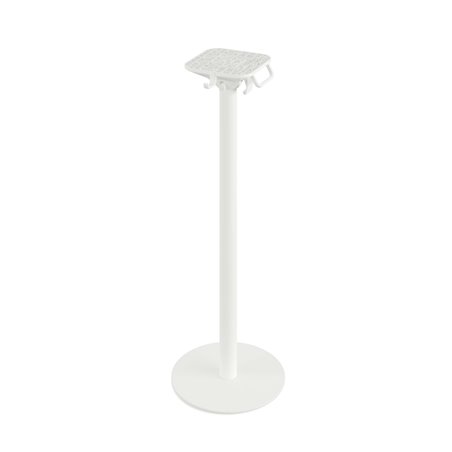 Urban mange-debout avec pi&egrave;tement blanc + plateau HPL noir 70x70 cm - Lot de  -  VEBA  - 130051077