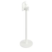 Urban mange-debout avec pi&egrave;tement blanc + plateau HPL Riverwashed Wood 70x70 cm - Lot de  -  VEBA  - 130051477
