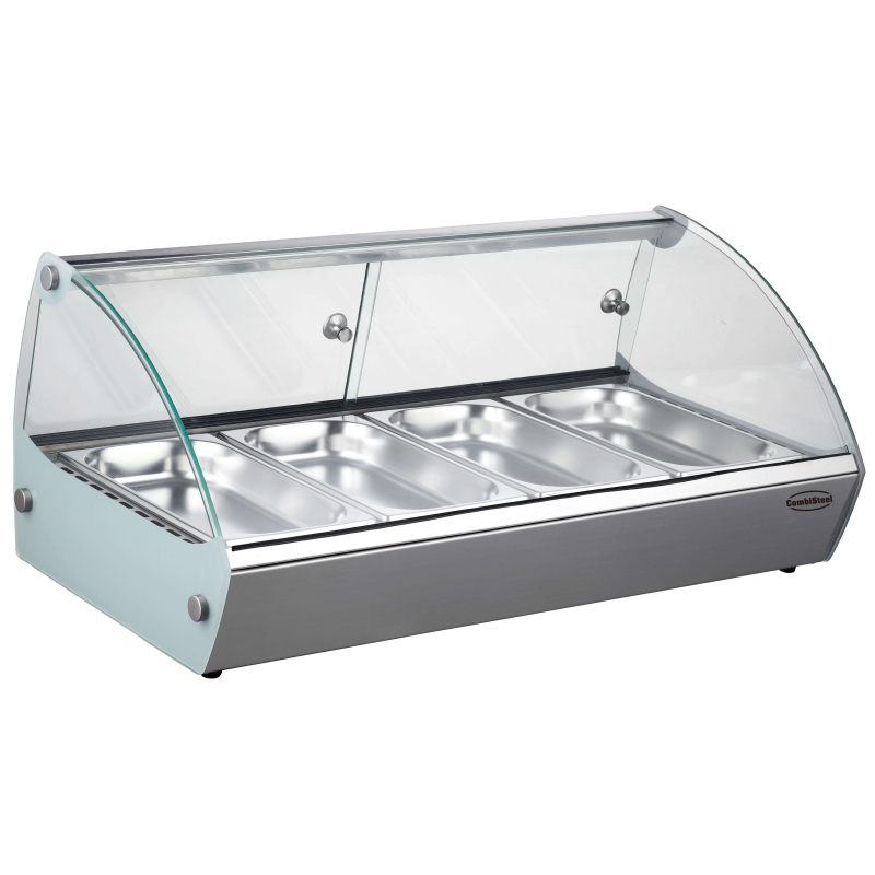 Vitrine chauffante 4 - 6 bacs GN 1/3