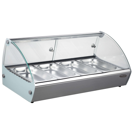 Verwarmde vitrine 4 - 6 GN 1/3 containers