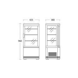 Frigo porte vitr&eacute;e 78...