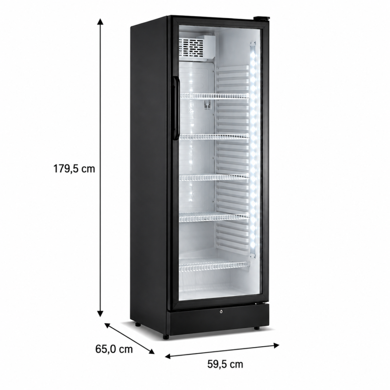 Drankenkoelkast met glazen deur 380 liter - SC-380C