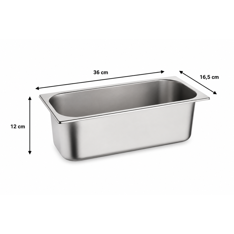 Vogue IJsblok Napoli 5L - Diepte 165 mm - RVS