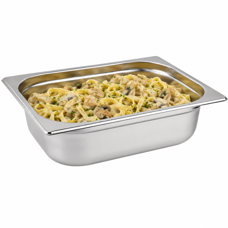 RVS gastronormbak GN 1/2 100mm - GN1/2-100