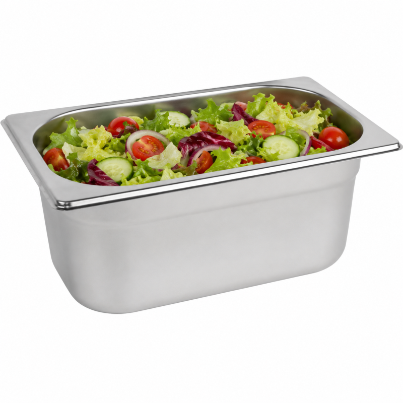 RVS gastronormbak GN 1/4 100mm - GN1/4-100