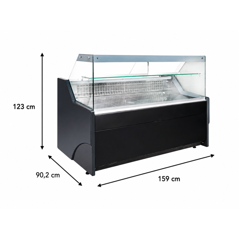 Koeltoonbank Vitrine 1590x902x1230