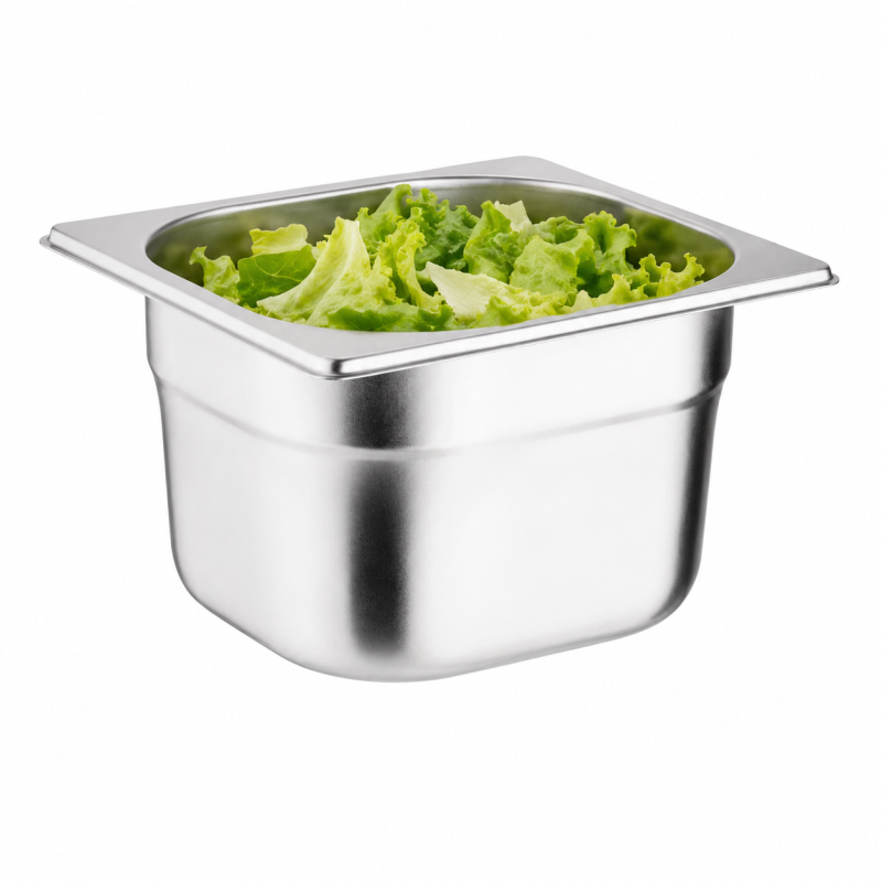 RVS gastronormbak GN 1/6 100mm - GN1/6-100