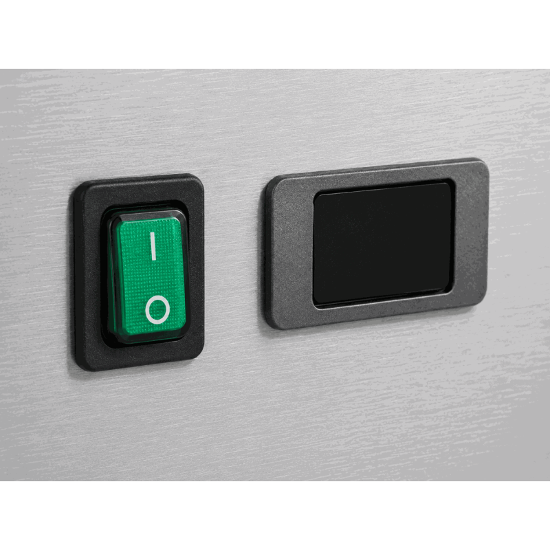 Saladette frigo 2 portes couvercle vitr&eacute; inox