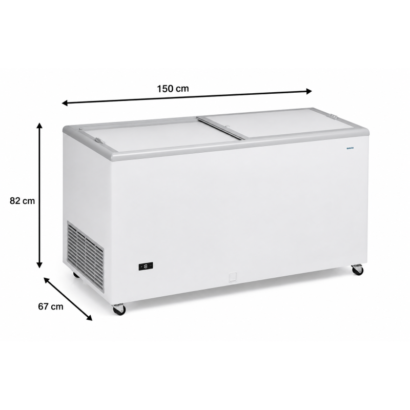 Positieve schuifdeur koelbox - 441 L
