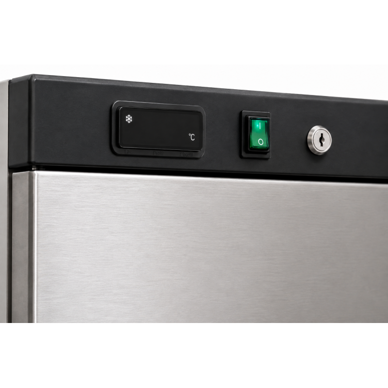 Geventileerde koelkast van roestvrij staal, positieve koeling, 400 liter - DR400 S/S INOX