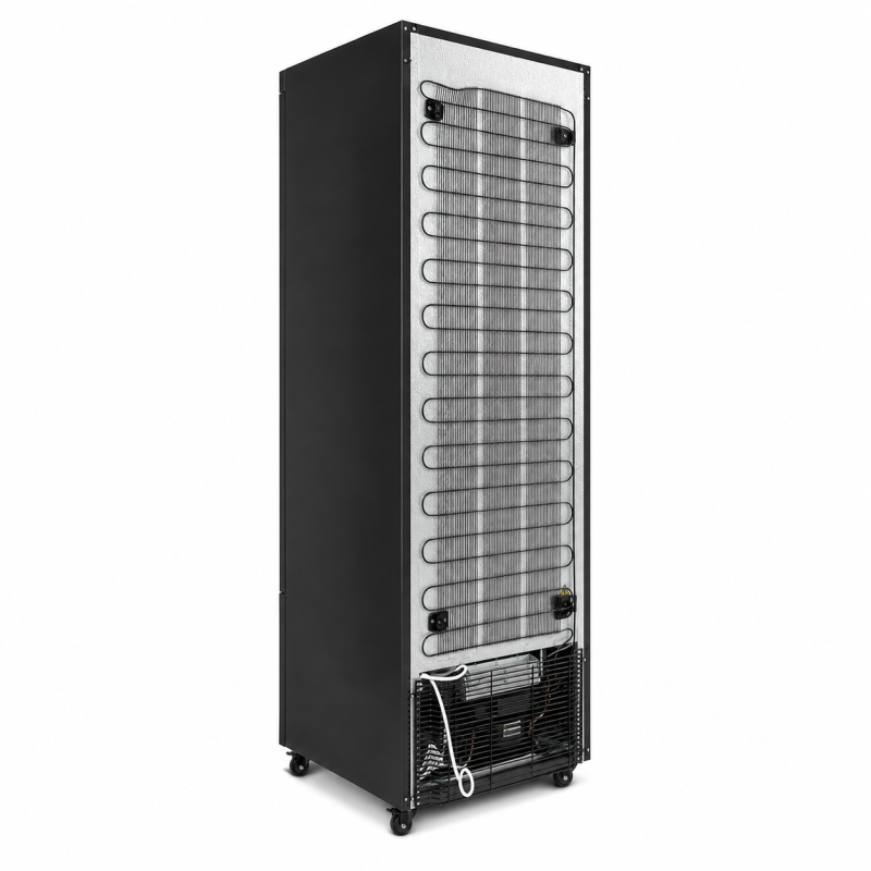 Zwarte Vrieskast met Glasdeur - 600 L