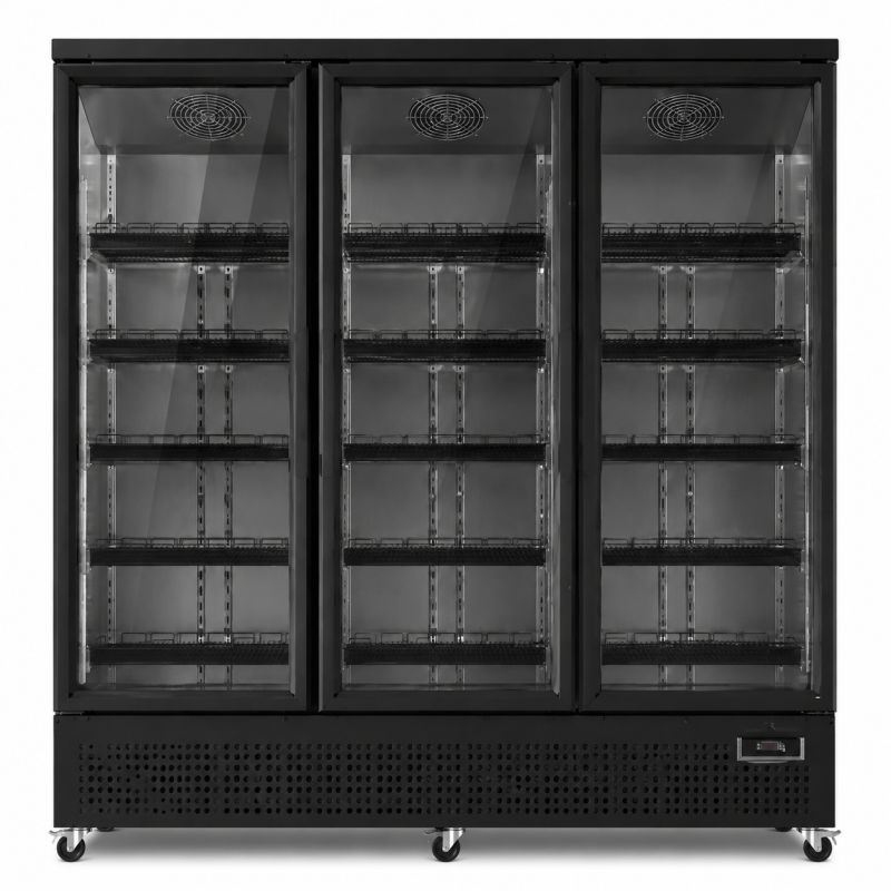 Armoire N&eacute;gative Professionnelle Vitr&eacute;e 3 portes - de 1450 Litres