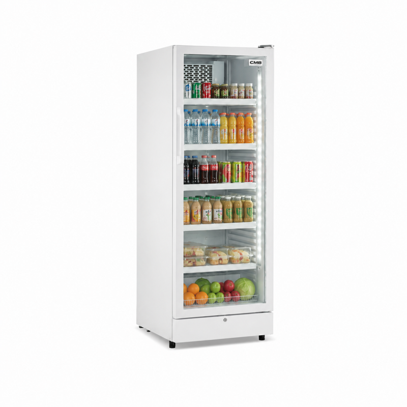 Glazen deur koelkast 380 liter Full White - SC-380CW