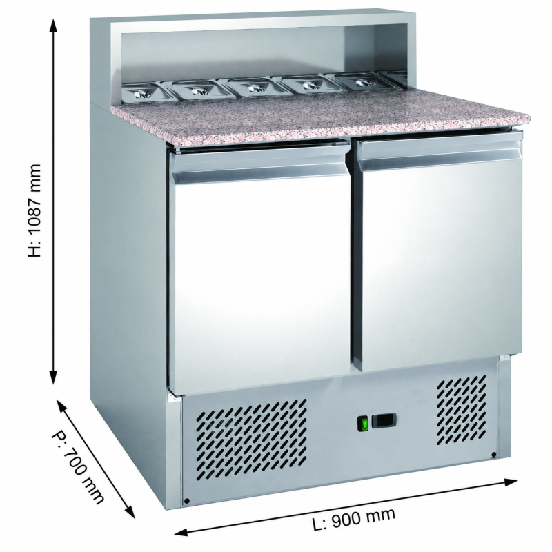 Saladette positief gekoeld 240 liter - AAPS900