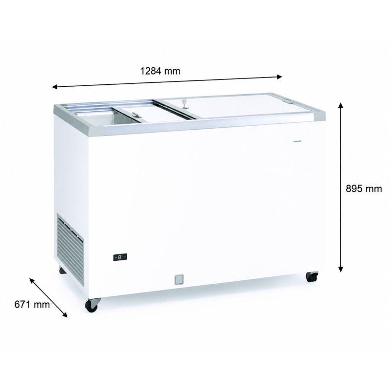 Ijskast vriezer, 400Liter - Iceshop - ICE400EGITVS
