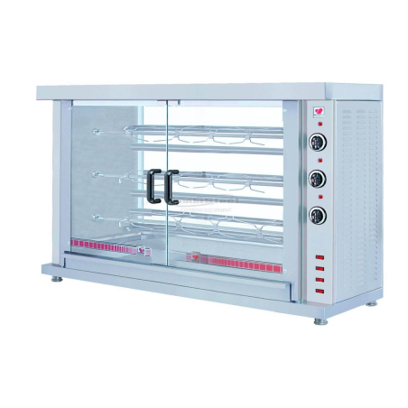 Elektrische rotisserie met 2 of 3 spindels