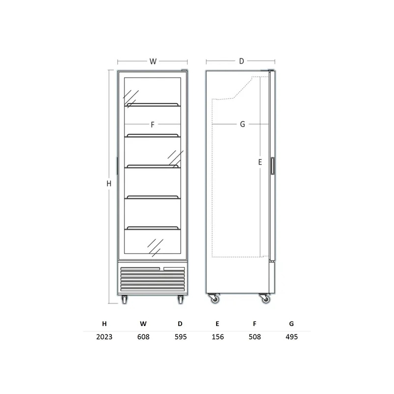 Vitrine r&eacute;frig&eacute;r&eacute;e de 361 litres - Scandomestic - DC426BGD