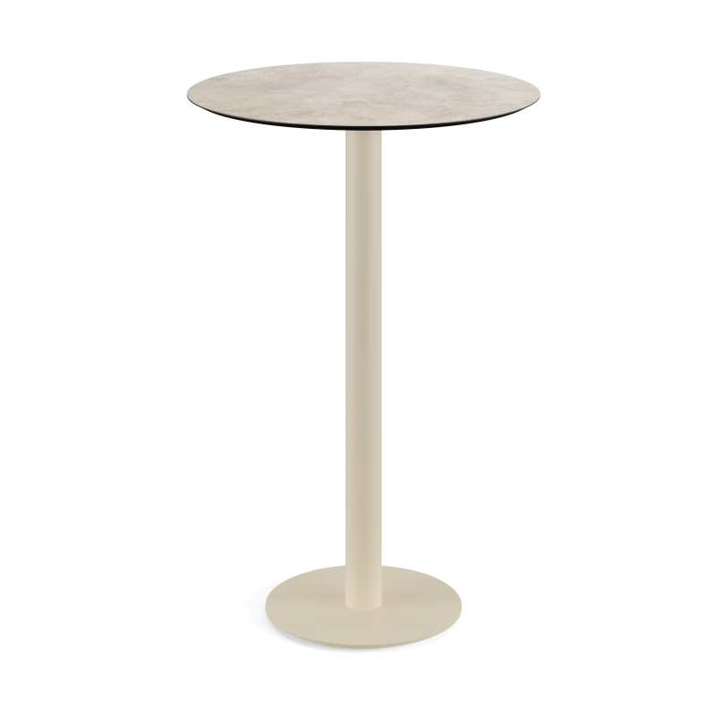 Urban staantafel met zandkleurig onderstel + HPL Moonstone blad &Oslash;70 cm - Set van - VEBA - 130061370