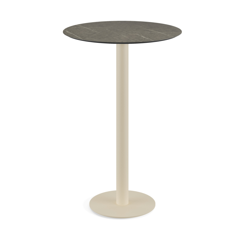 Urban staantafel met zandkleurig onderstel + HPL Midnight Marble blad &Oslash;70 cm - Set - VEBA - 130061670