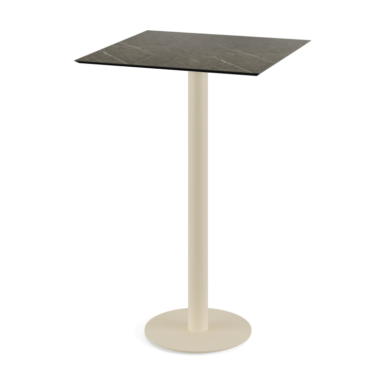 Urban staantafel met zandkleurig onderstel + HPL Midnight Marble blad 70x70 cm - Set van - VEBA - 130061677