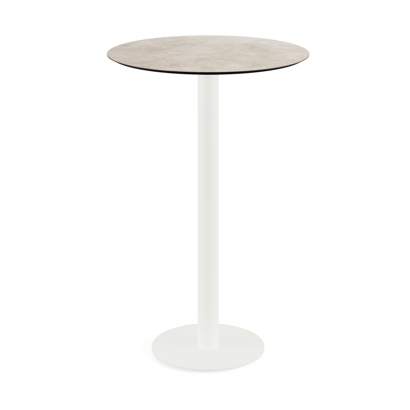 Urban staantafel met wit onderstel + HPL blad Moonstone &Oslash;70 cm - Set van - VEBA - 130051370