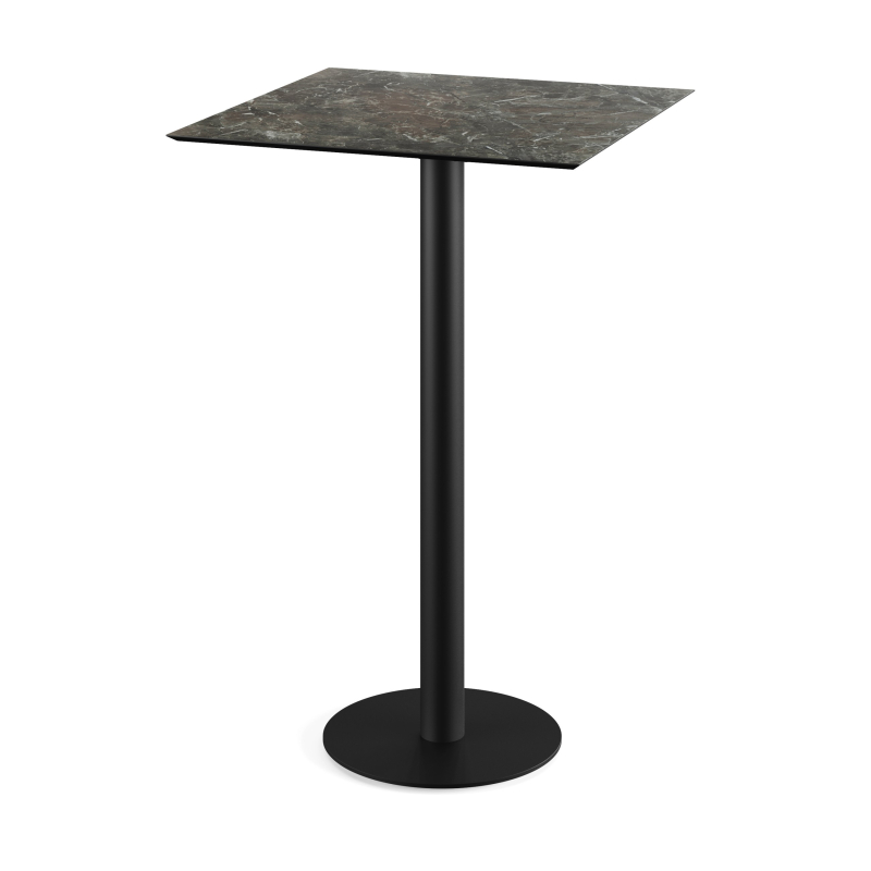 Urban staantafel met zwart onderstel + HPL Galaxy Marble blad 70x70 cm - Set van - VEBA - 130041577