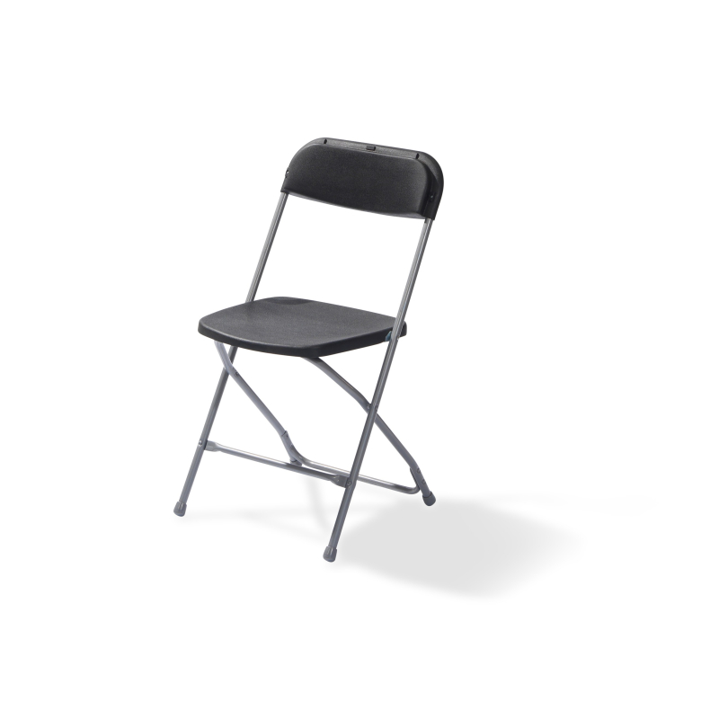 Budget opvouwbare stoel Grijs/Zwart, stalen frame, 43x49x80cm (BxDxH), 50110 - Set van - VEBA - 50110