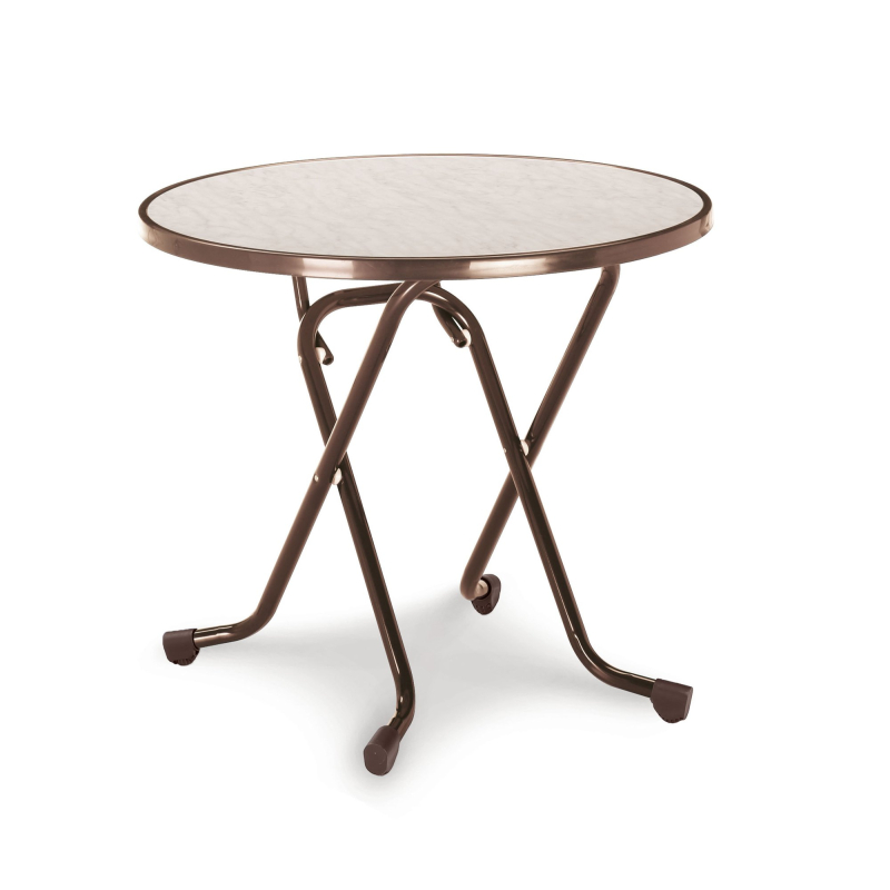 Dublin inklapbare ronde tafel met schaarvoeten &Oslash; 80cm - VEBA - 26528010