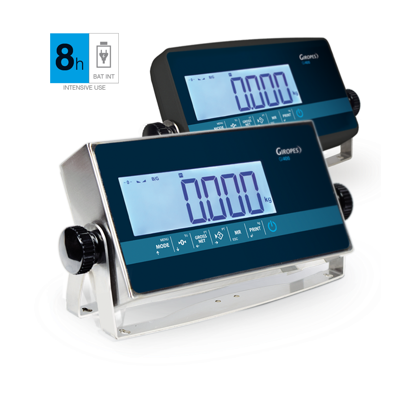 INDICATEUR GI400 BAT POIDS-TARE LCD ABS IP65 Li-iON - Baxtran - 210227 - Baxtran - 210227