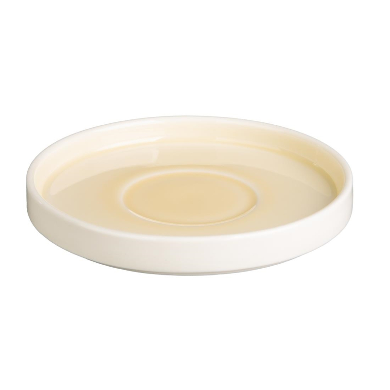 Soucoupes Olympia Fondant jaunes 152mm (lot de 6) - Gastronoble - CU427